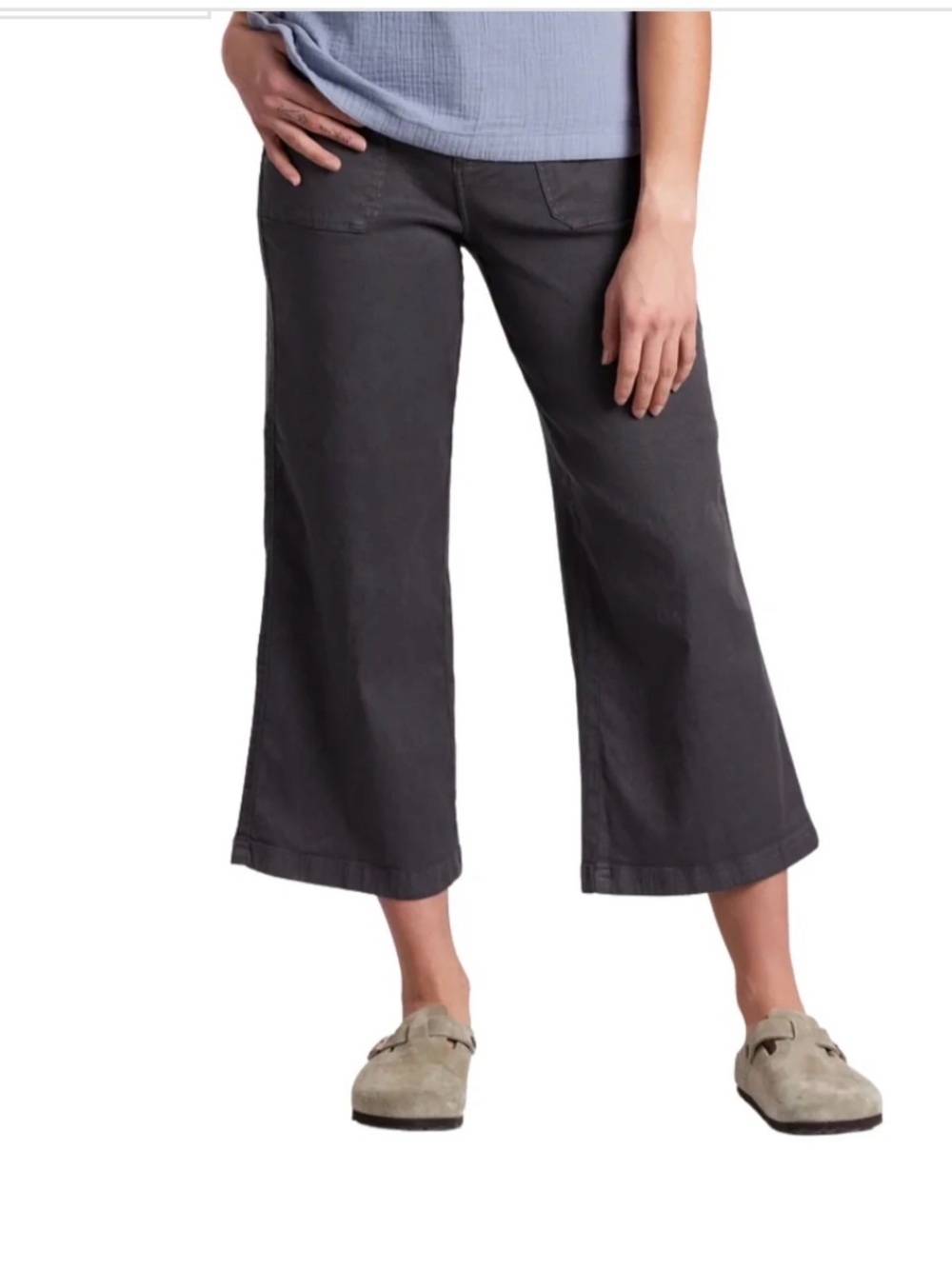KÜHL Seaboard Wide Leg Cropped Linen Blend Brown Pants Women’s Size 6 Reg